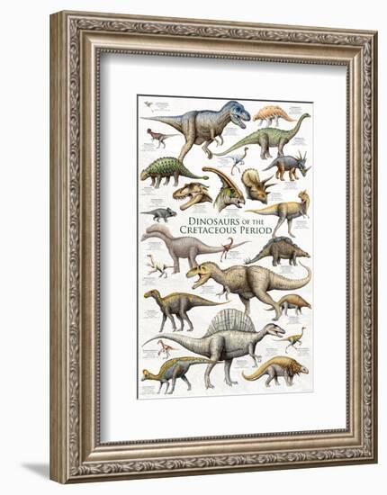 Dinosaurs, Cretaceous Period-null-Framed Art Print