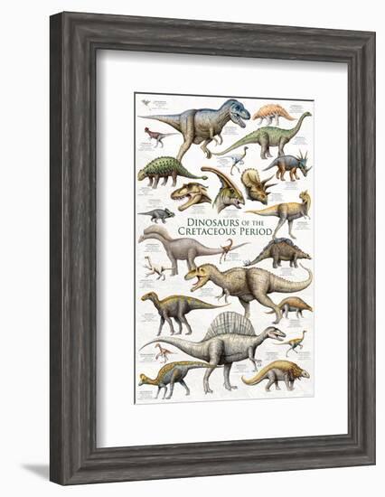 Dinosaurs, Cretaceous Period-null-Framed Art Print