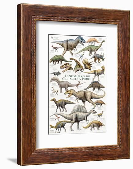 Dinosaurs, Cretaceous Period-null-Framed Art Print