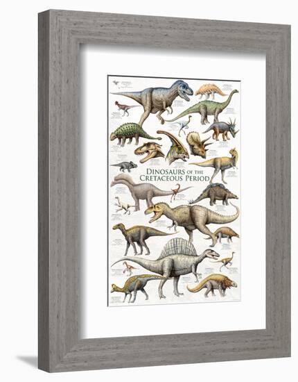 Dinosaurs, Cretaceous Period-null-Framed Art Print