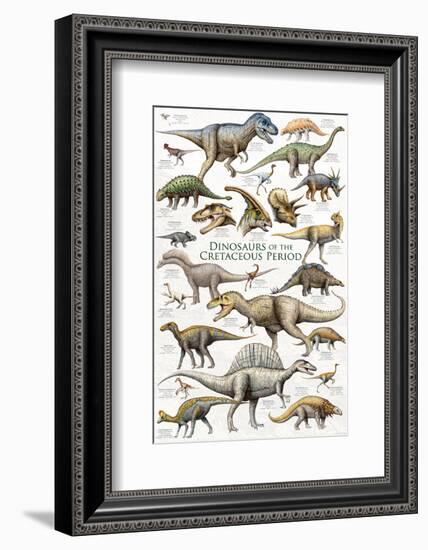 Dinosaurs, Cretaceous Period-null-Framed Art Print