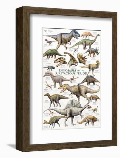 Dinosaurs, Cretaceous Period-null-Framed Art Print