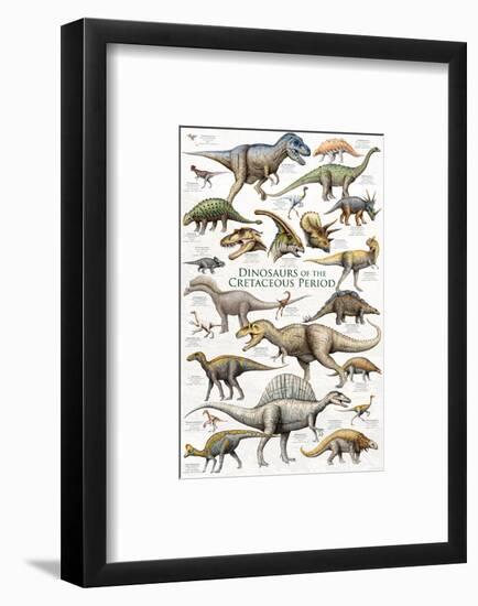 Dinosaurs, Cretaceous Period-null-Framed Art Print