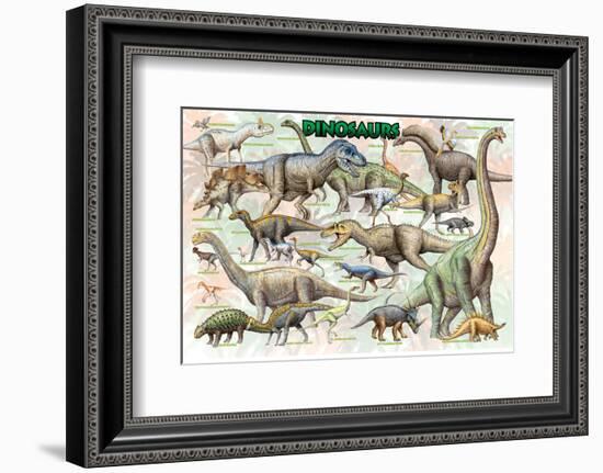 Dinosaurs for Kids-null-Framed Art Print