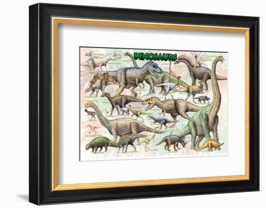 Dinosaurs for Kids-null-Framed Art Print