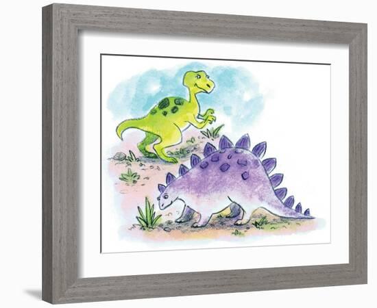 Dinosaurs - Humpty Dumpty-Amy Wummer-Framed Giclee Print