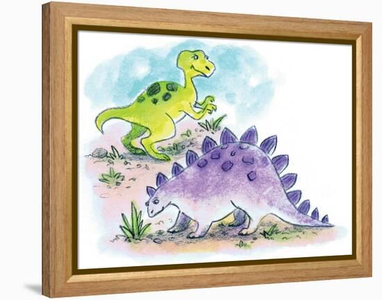 Dinosaurs - Humpty Dumpty-Amy Wummer-Framed Premier Image Canvas