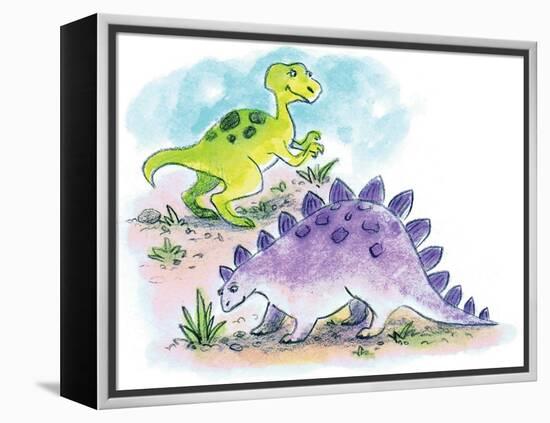 Dinosaurs - Humpty Dumpty-Amy Wummer-Framed Premier Image Canvas