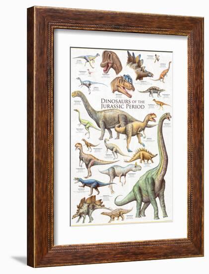 Dinosaurs, Jurassic Period-null-Framed Premium Giclee Print