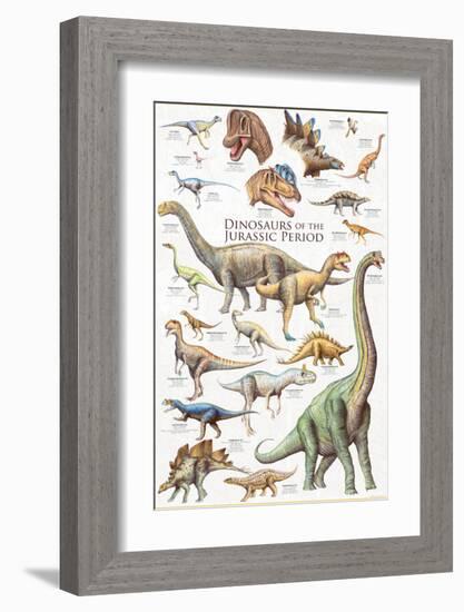 Dinosaurs, Jurassic Period-null-Framed Premium Giclee Print