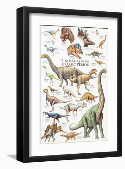 Dinosaurs, Jurassic Period-null-Framed Premium Giclee Print