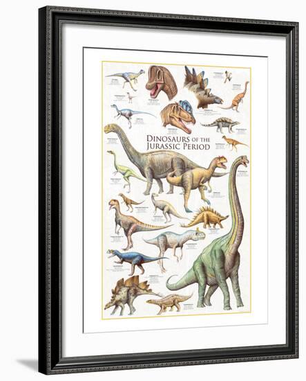 Dinosaurs, Jurassic Period-null-Framed Art Print