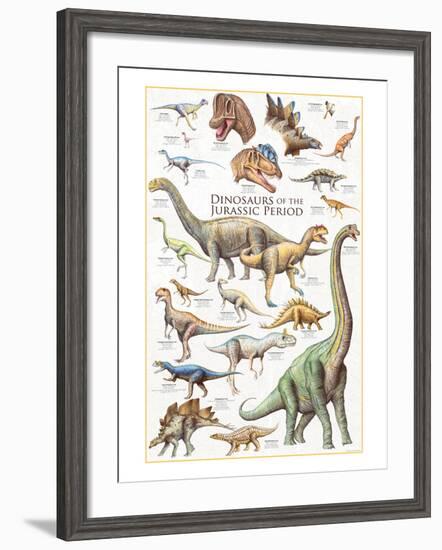 Dinosaurs, Jurassic Period-null-Framed Art Print