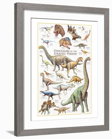 Dinosaurs, Jurassic Period-null-Framed Art Print