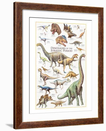 Dinosaurs, Jurassic Period-null-Framed Art Print