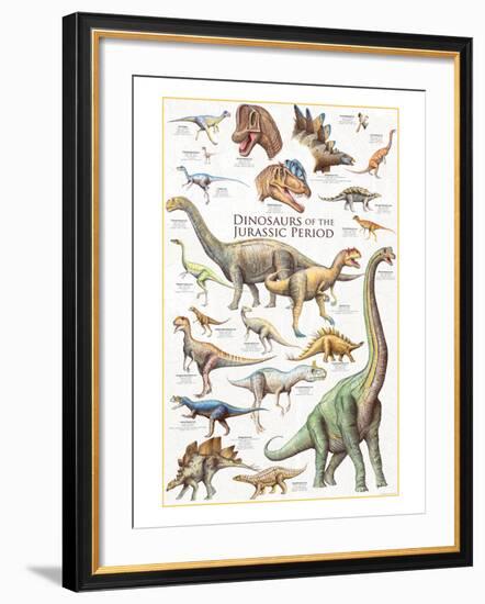 Dinosaurs, Jurassic Period--Framed Art Print