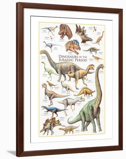 Dinosaurs, Jurassic Period-null-Framed Art Print