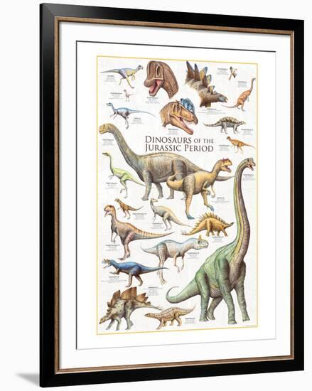 Dinosaurs, Jurassic Period-null-Framed Art Print