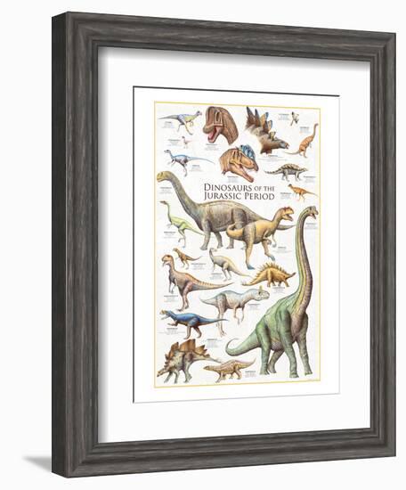 Dinosaurs, Jurassic Period-null-Framed Art Print