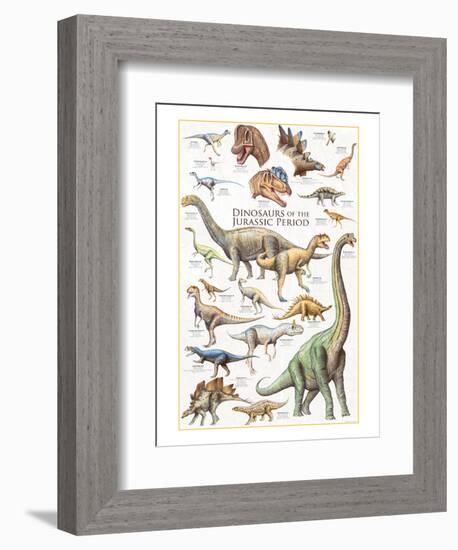 Dinosaurs, Jurassic Period-null-Framed Art Print