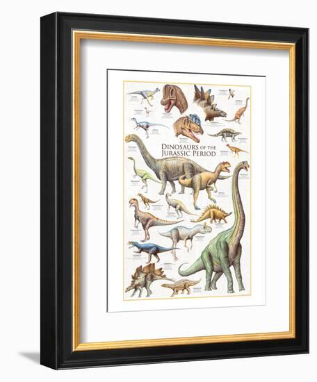 Dinosaurs, Jurassic Period-null-Framed Art Print