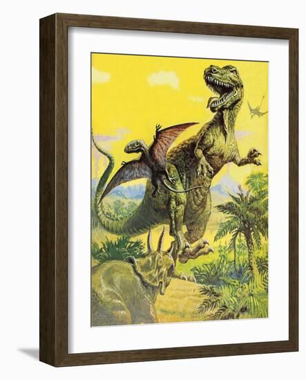 Dinosaurs-English School-Framed Giclee Print