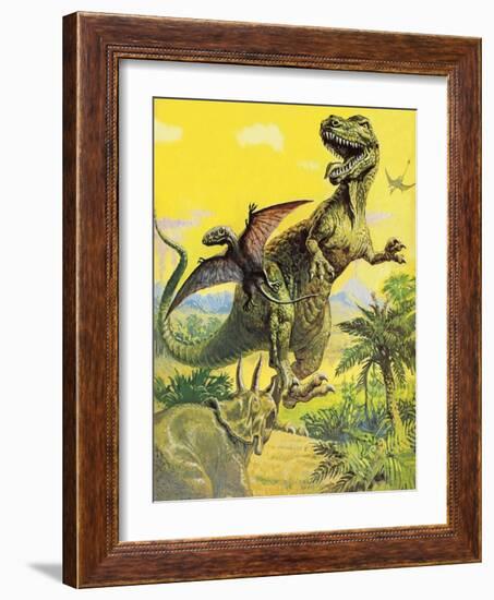 Dinosaurs-English School-Framed Giclee Print