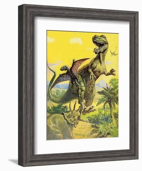 Dinosaurs-English School-Framed Giclee Print