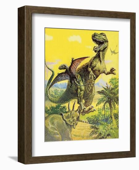 Dinosaurs-English School-Framed Giclee Print