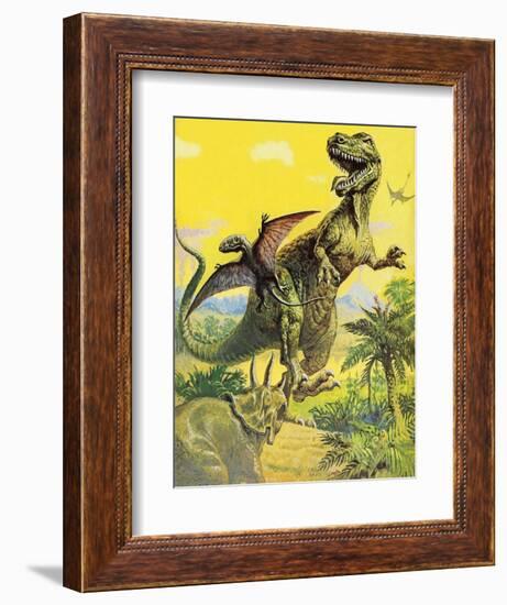 Dinosaurs-English School-Framed Giclee Print