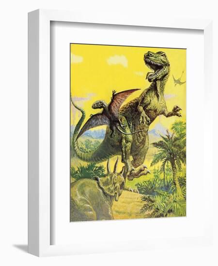 Dinosaurs-English School-Framed Giclee Print