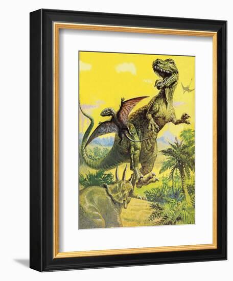 Dinosaurs-English School-Framed Giclee Print