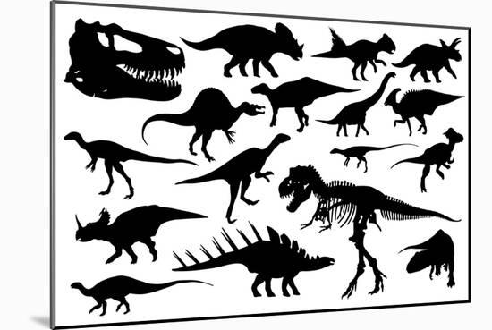 Dinosaurs-laschi adrian-Mounted Art Print