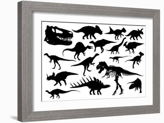 Dinosaurs-laschi adrian-Framed Premium Giclee Print