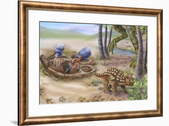 Dinotreasures 11-Cathy Morrison Illustrates-Framed Giclee Print