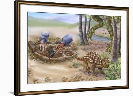 Dinotreasures 11-Cathy Morrison Illustrates-Framed Giclee Print