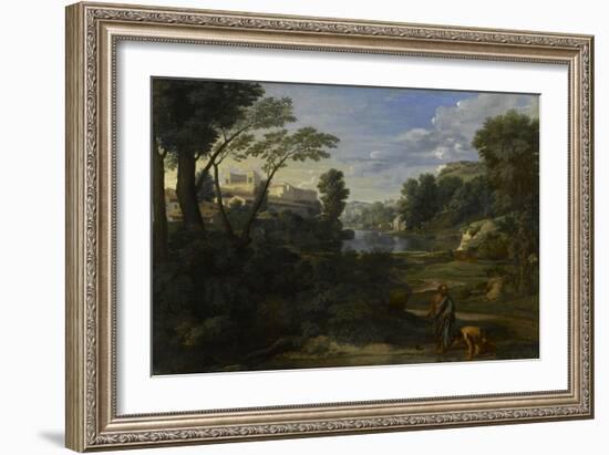 Diogène jetant son écuelle-Nicolas Poussin-Framed Giclee Print