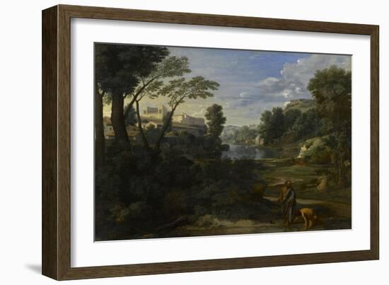 Diogène jetant son écuelle-Nicolas Poussin-Framed Giclee Print