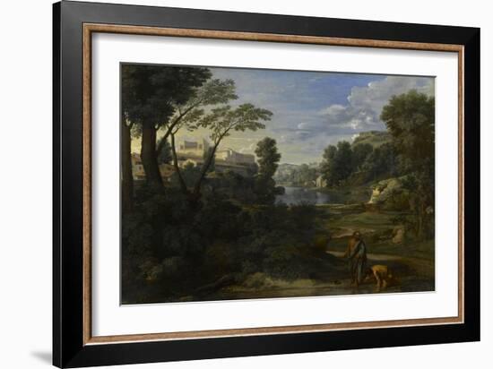 Diogène jetant son écuelle-Nicolas Poussin-Framed Giclee Print