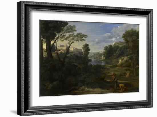 Diogène jetant son écuelle-Nicolas Poussin-Framed Giclee Print