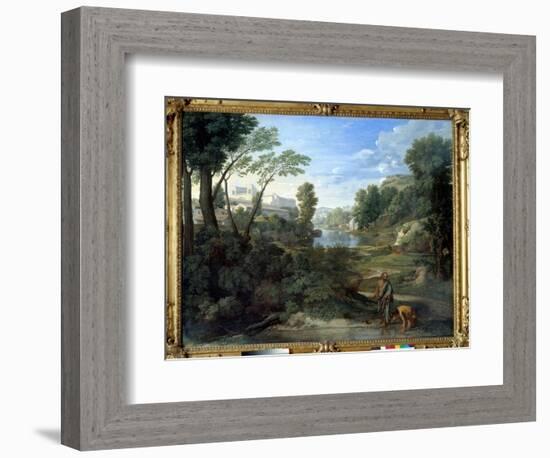 Diogene Throwing His Ecvil, 1648 (Oil on Canvas)-Nicolas Poussin-Framed Giclee Print