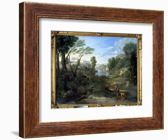 Diogene Throwing His Ecvil, 1648 (Oil on Canvas)-Nicolas Poussin-Framed Giclee Print