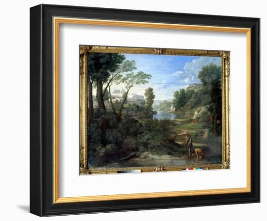 Diogene Throwing His Ecvil, 1648 (Oil on Canvas)-Nicolas Poussin-Framed Giclee Print