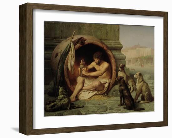 Diogenes, 1860-Jean Leon Gerome-Framed Giclee Print