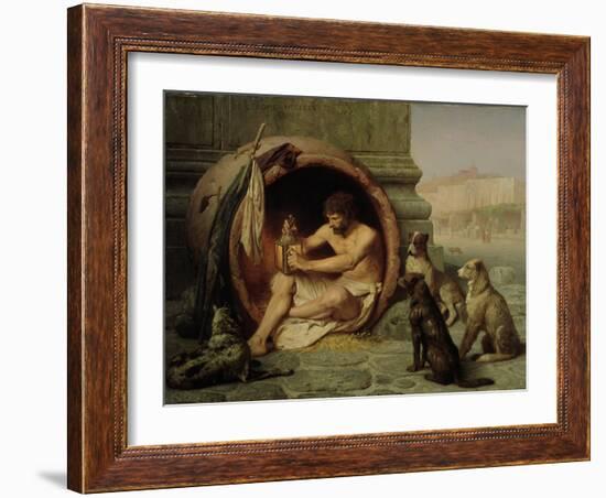 Diogenes, 1860-Jean Leon Gerome-Framed Giclee Print