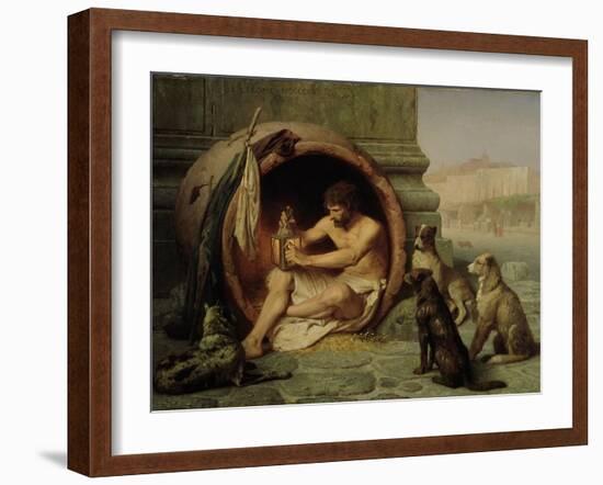 Diogenes, 1860-Jean Leon Gerome-Framed Giclee Print