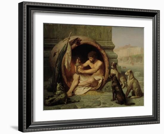 Diogenes, 1860-Jean Leon Gerome-Framed Giclee Print