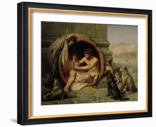 Diogenes, 1860-Jean Leon Gerome-Framed Giclee Print