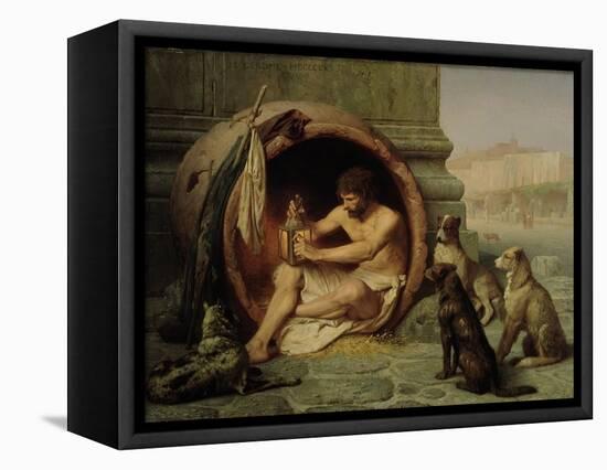 Diogenes, 1860-Jean Leon Gerome-Framed Premier Image Canvas