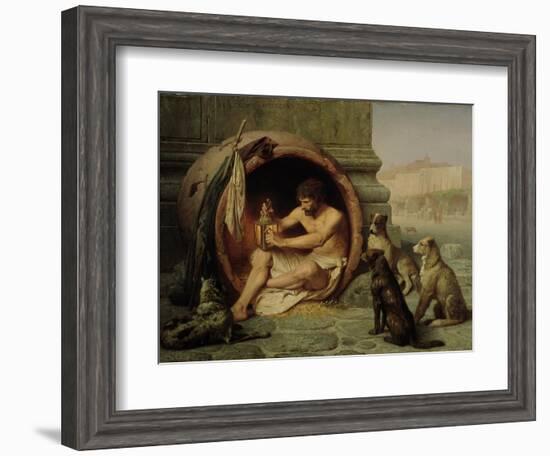 Diogenes, 1860-Jean Leon Gerome-Framed Giclee Print